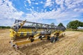 A mowing machine standing on a harvested field in the surrounding countryside of Ã¢â¬â¹Ã¢â¬â¹Berlin, Germany Royalty Free Stock Photo